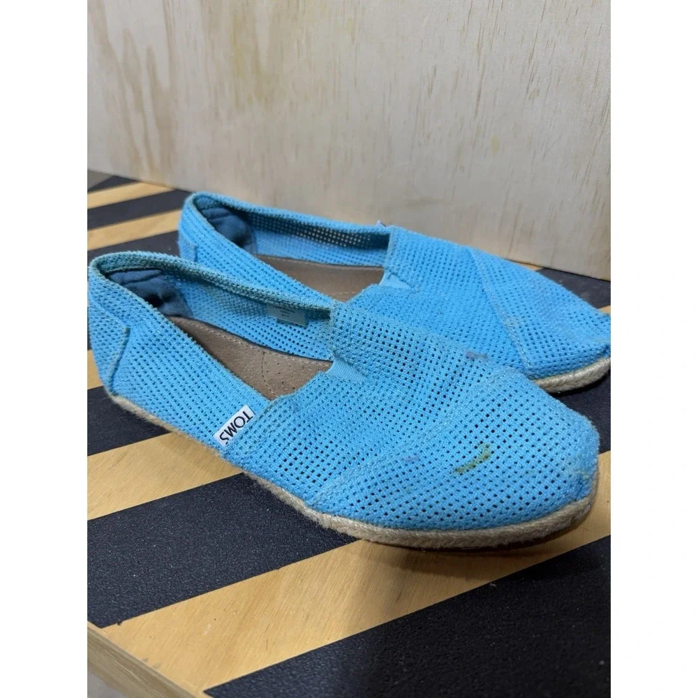 TOMS Blue‎ Slip On Sneakers Women’s US 7.5 Casual Canvas Comfort